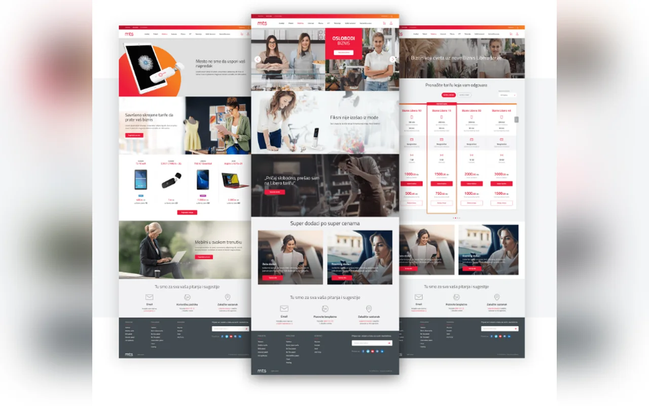 Telecom business website design by Pixel Mahmud